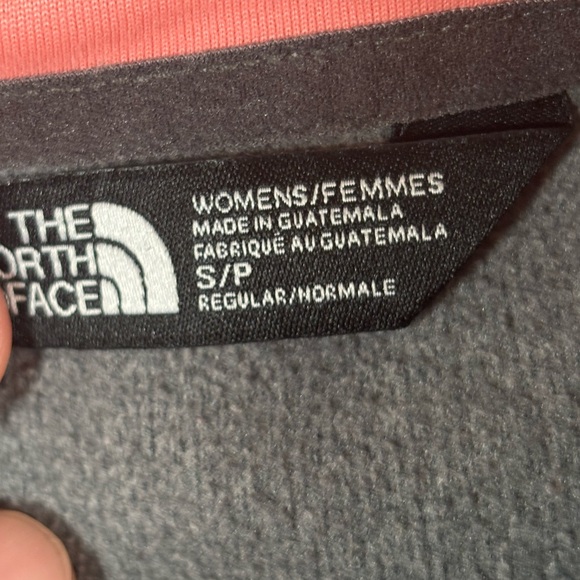 The North Face Women’s Full Zip Hoodie Small Gray Pink Logo Lightweight Jacket - Picture 4 of 11